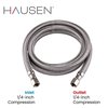 Hausen 72-Inch Ice Maker Connector 1/4 x 1/4" C, Ice Maker Supply Line HA-IM-101